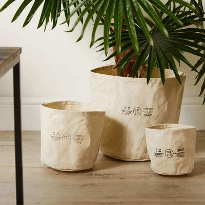 product image for Canvas Pot Cover Large in Off-White 76