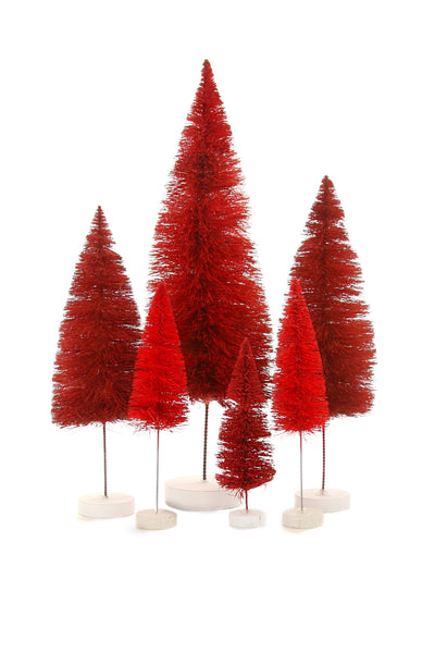 product image of Rainbow Trees in Red (Set of Six) Holiday Decor by Cody Foster & Co. 590