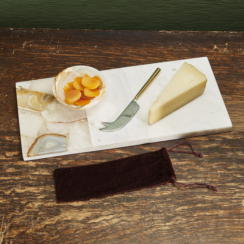 media image for Agate and Marble Serving Tray with Cheese Knife 295