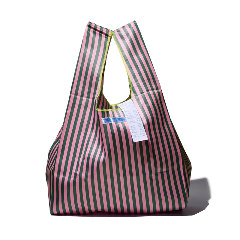 media image for School Tie Fabric Bag - Dark Green x Pink 295