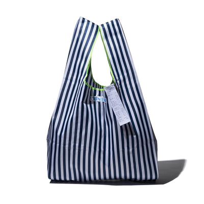 product image for School Tie Fabric Bag - Navy Blue x White 38