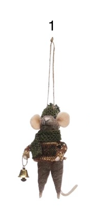 product image for Wool Felt Mouse in Outfit Ornament 32