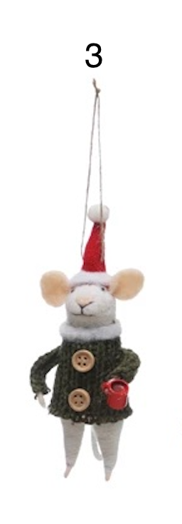 product image for Wool Felt Mouse in Outfit Ornament 85