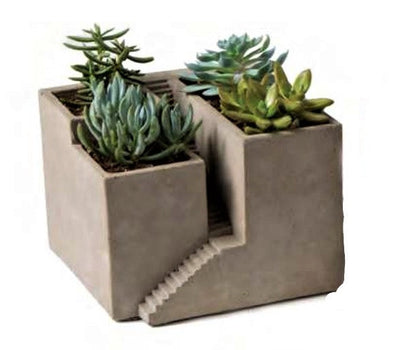 product image of architectural plant cement cube planter 3 by vagabond vintage 1 557