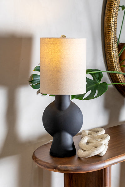 product image for Matte Black Terracotta Table Lamp 24