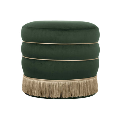 product image for Lakka Velvet Ottoman in Green 51