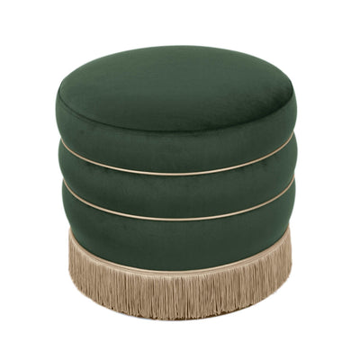 product image for Lakka Velvet Ottoman in Green 21