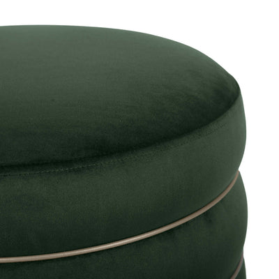 product image for Lakka Velvet Ottoman in Green 31