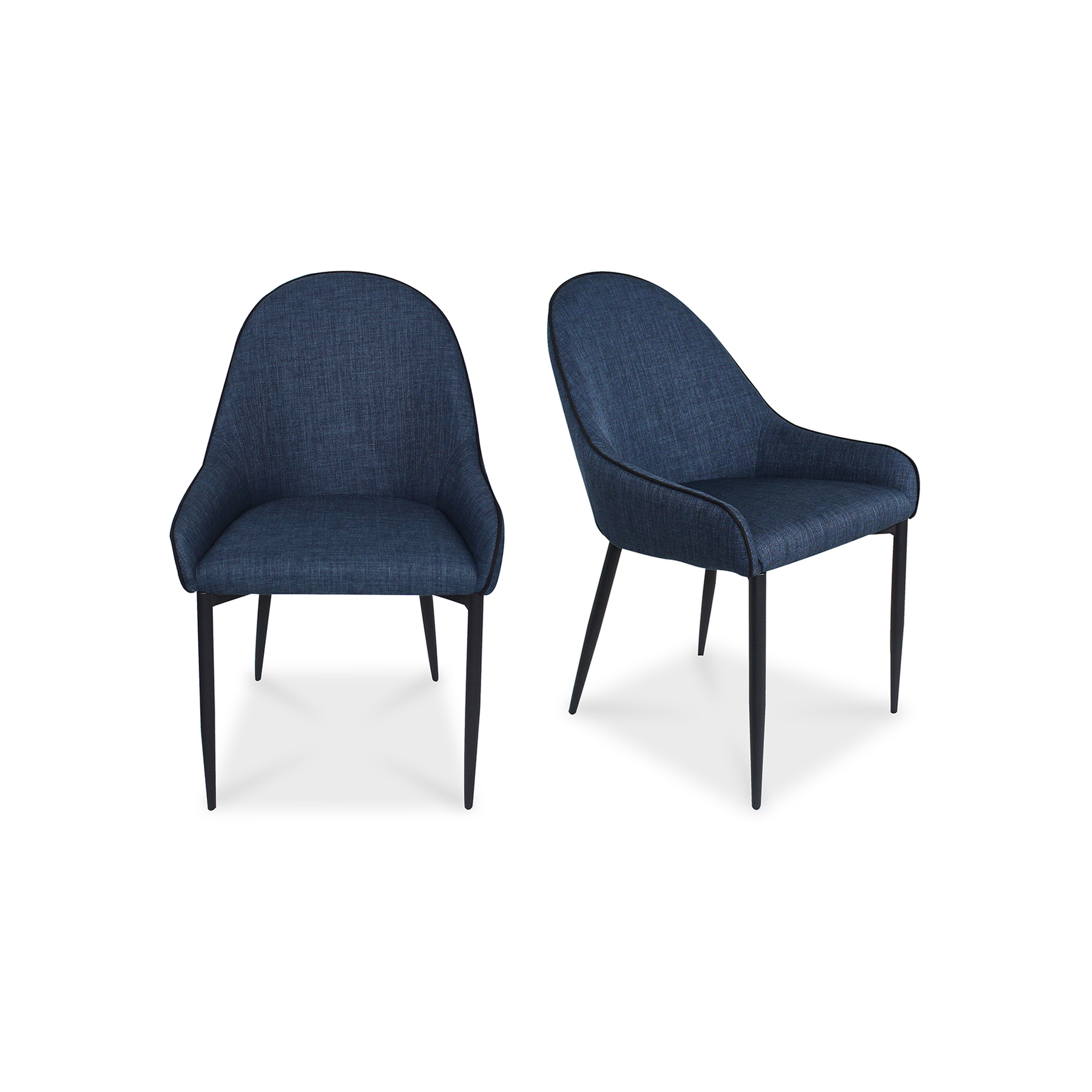Shop Lapis Dining Chair Dark Blue Set of 2 | Burke Decor