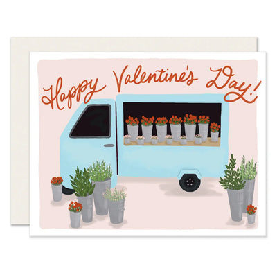 product image of Valentine Flower Truck with Greeting Happy Valentines Day 517