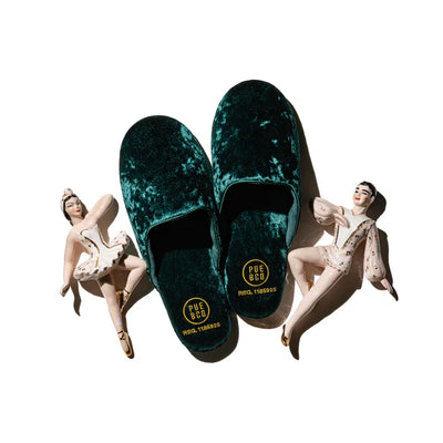 product image for Velvet Slipper Large in Green 71