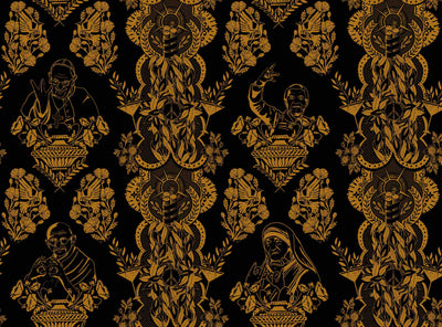 product image for Real Ones Wallpaper in Black/Gold 40