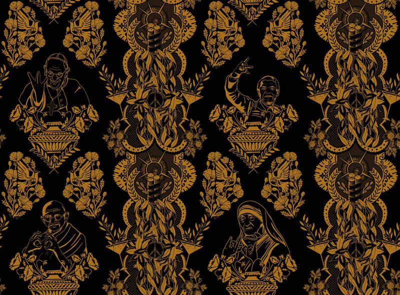 media image for Real Ones Wallpaper in Black/Gold 278