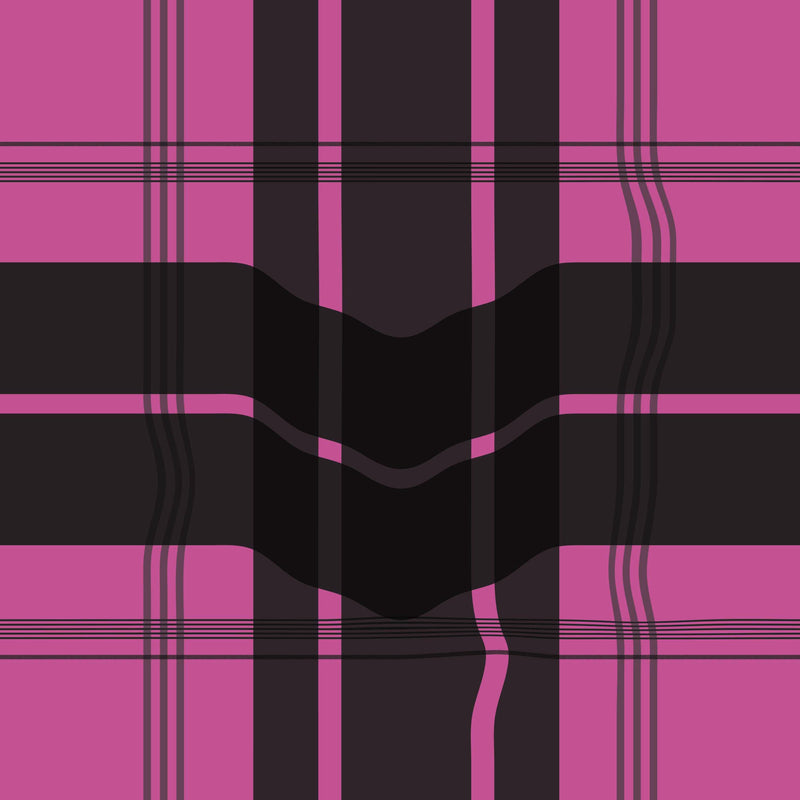 media image for Warped Plaid Wallpaper in Black/Hot Pink 22