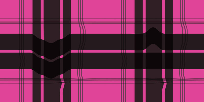 media image for Warped Plaid Wallpaper in Black/Hot Pink 262