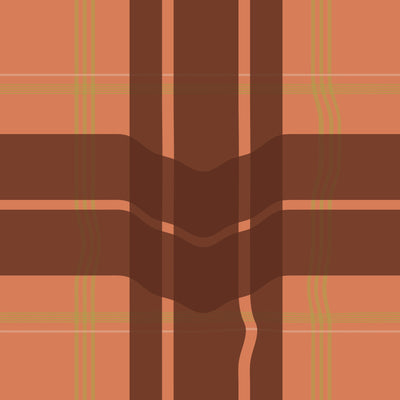 product image for Warped Plaid Wallpaper in Orange/Rust/Lime 75