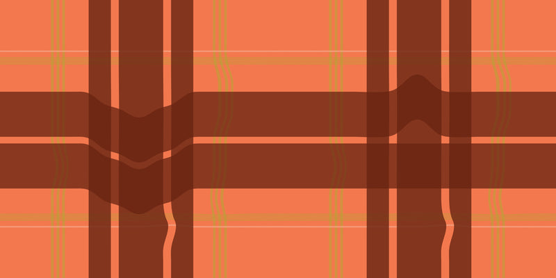 media image for Warped Plaid Wallpaper in Orange/Rust/Lime 276