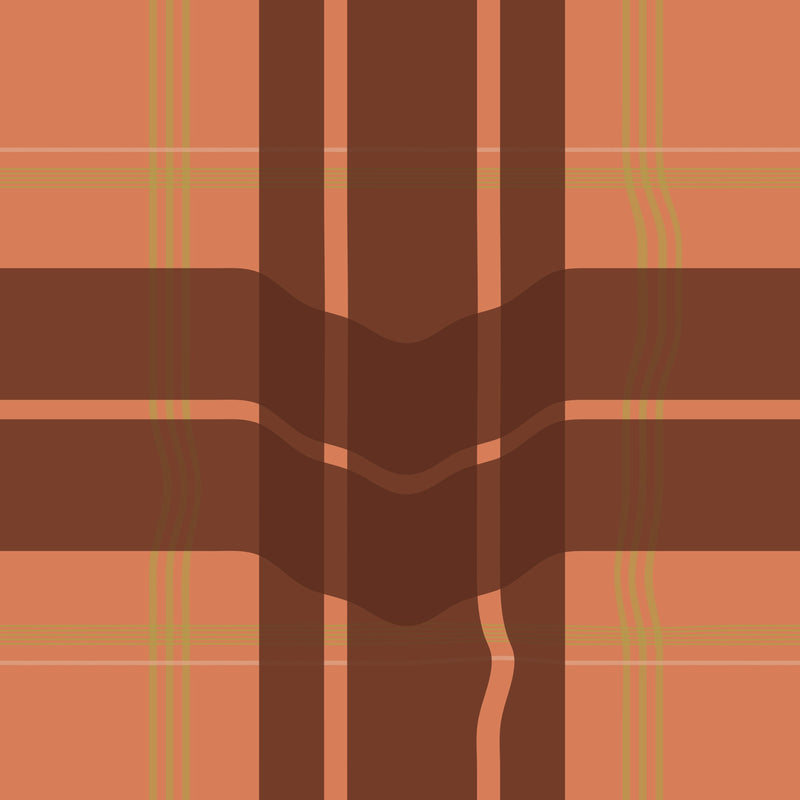 media image for Warped Plaid Wallpaper in Orange/Rust/Lime 220