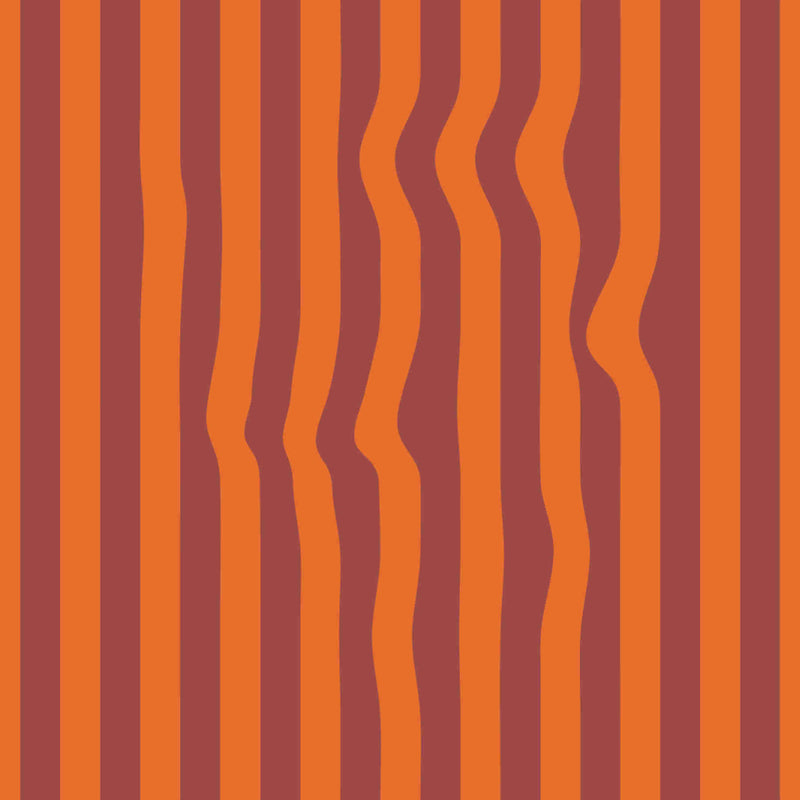 media image for Warped Vertical Stripe Wallpaper in Orange/Maroon 298