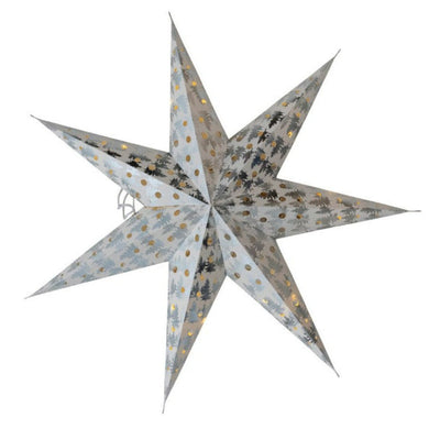 product image for Recycled Paper 7 Point Star Ornament w/ LED Light String 51