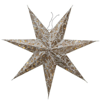 product image for Recycled Paper 7 Point Star Ornament w/ LED Light String 93