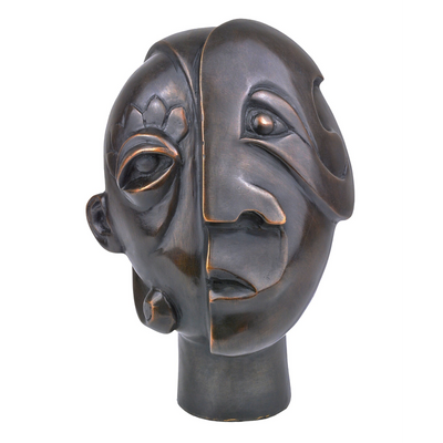 product image for Cubist Head Bronze By Currey Company Cc 1200 0720 1 52