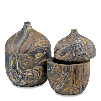 product image for Brown Marbleized Box Set Of 2 By Currey Company Cc 1200 0733 7 83