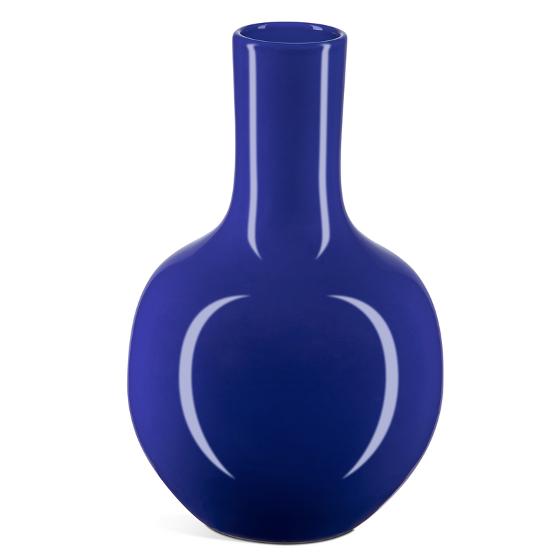 media image for Ocean Blue Long Neck Vase By Currey Company Cc 1200 0704 1 230