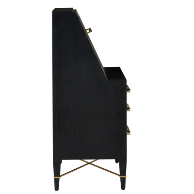 product image for Verona Black Secretary Desk By Currey Company Cc 3000 0268 3 43