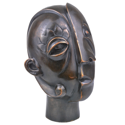 product image for Cubist Head Bronze By Currey Company Cc 1200 0720 2 39