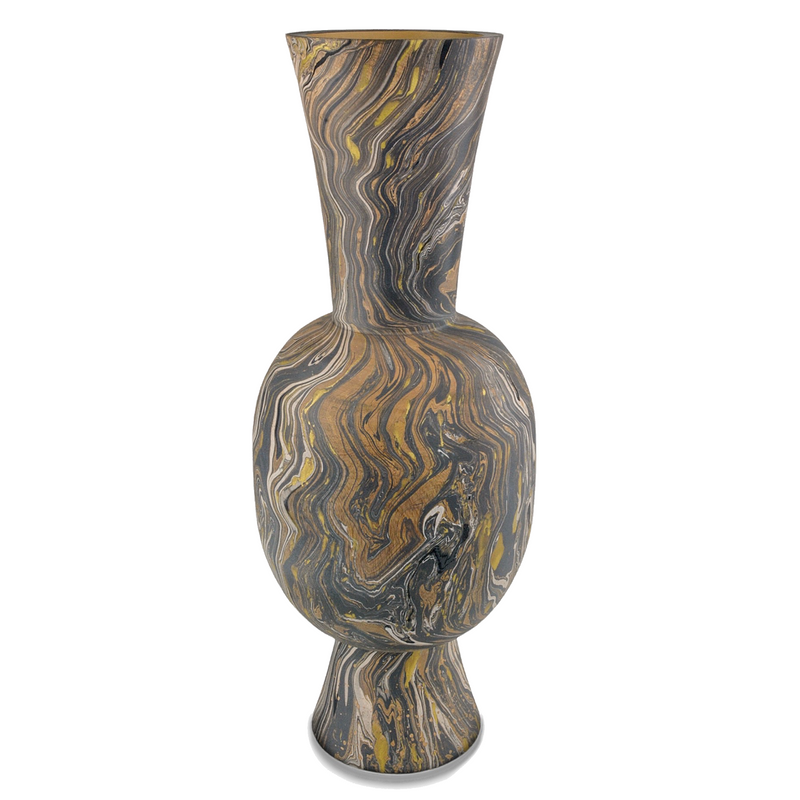 media image for Brown Marbleized Vase By Currey Company Cc 1200 0730 3 264