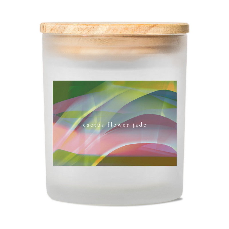 media image for Cactus Flower Jade Scented Candle with Lid 275