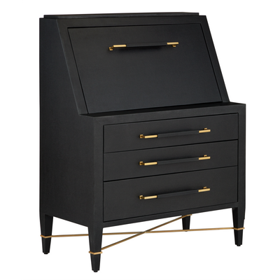 product image for Verona Black Secretary Desk By Currey Company Cc 3000 0268 1 71