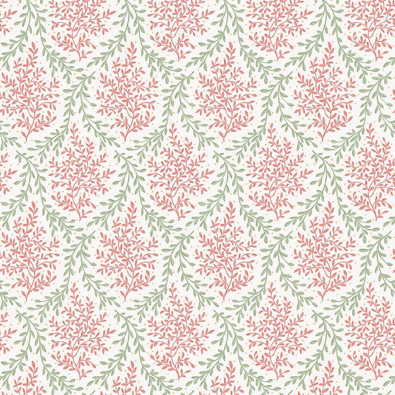 media image for Dallimore Bedgebury Coral/Eucalytpus Fabric 222