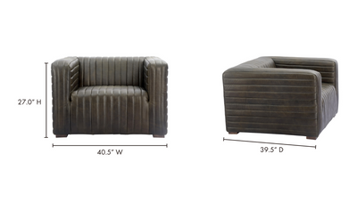 product image for castle chair charred olive leather by bd la mhc pk 1113 16 13 31