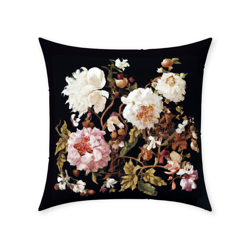 media image for Antique Floral Throw Pillow 284