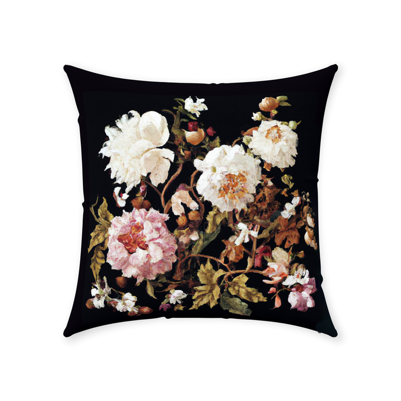 media image for Antique Floral Throw Pillow 217