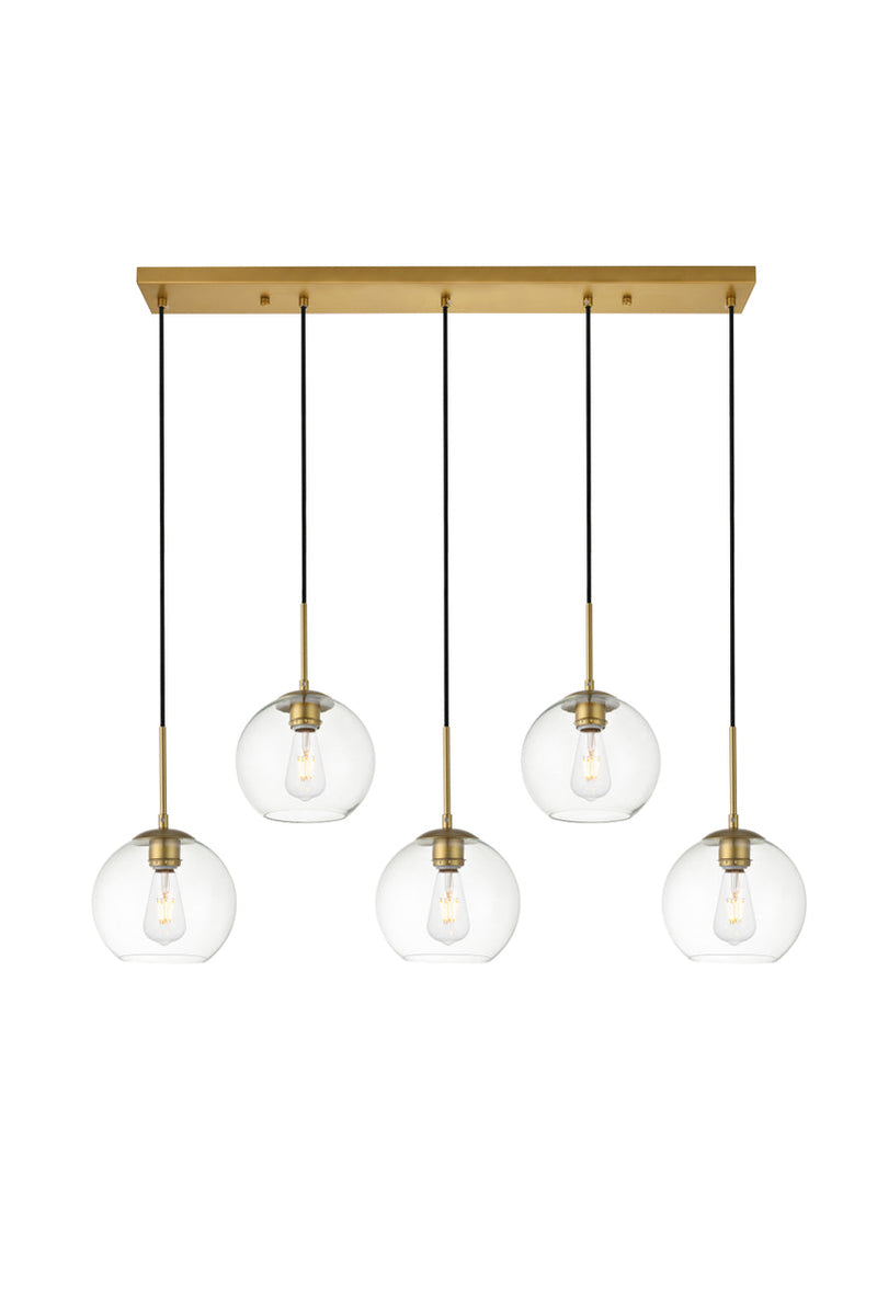 media image for Baxter 5 Light Pendant Living District Ld2226Bk 5 240