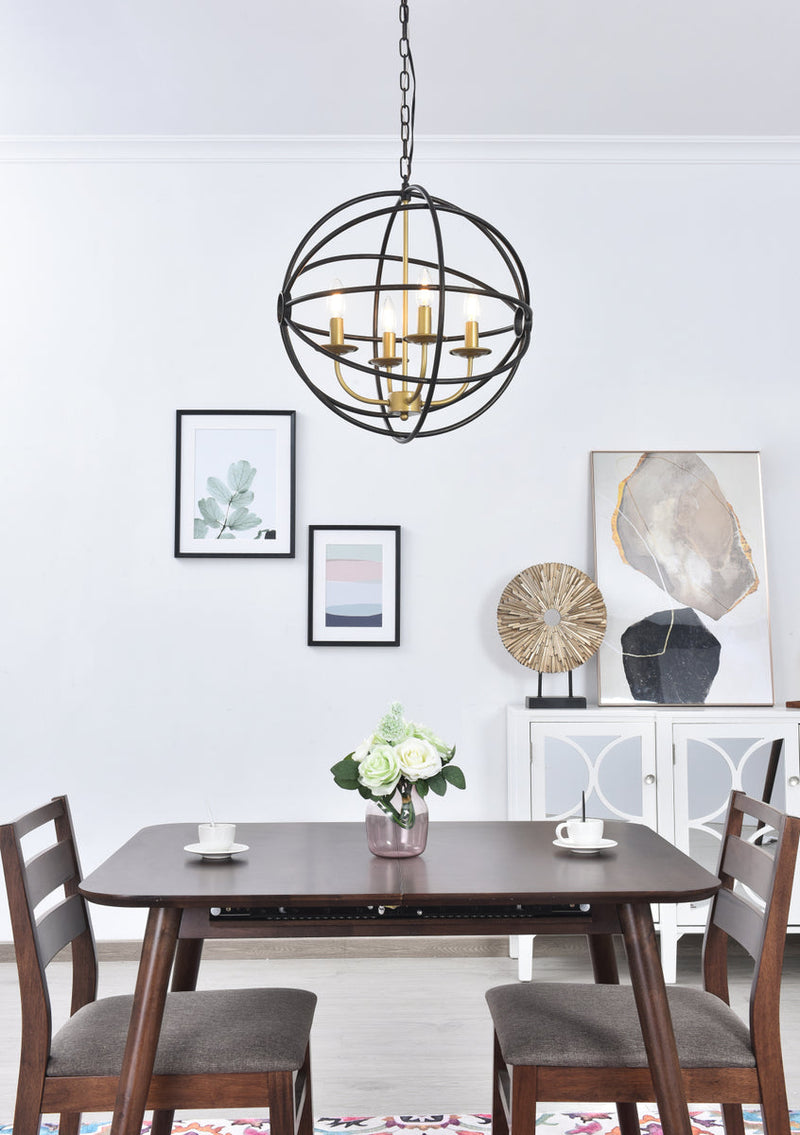 media image for Octavia 4 Light Pendant Living District Ld4006D18Brd 29 236