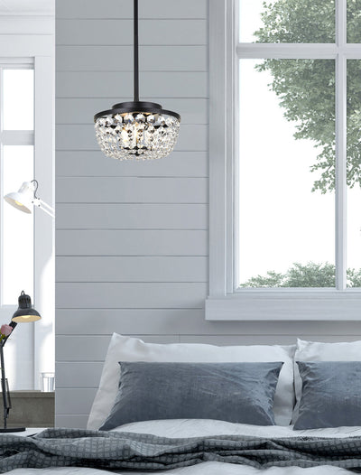 product image for Gianna 3 Light Pendant Elegant Lighting 1114D10Bk 43 94