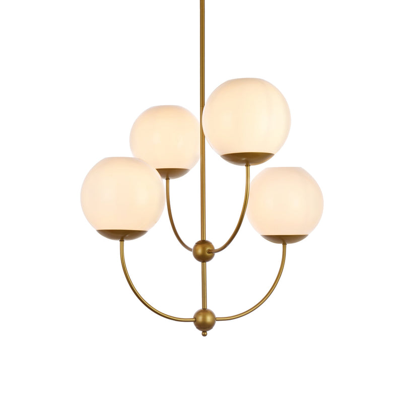 media image for Lennon 4 Light Pendant Living District Ld652D30Bk 12 242