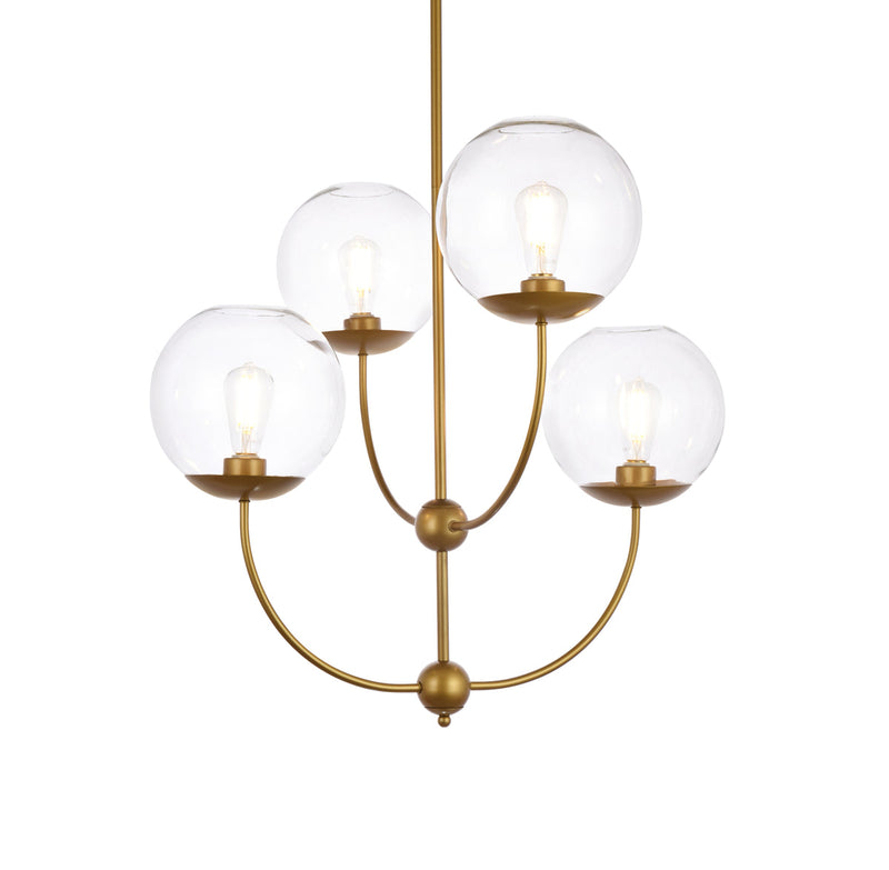 media image for Lennon 4 Light Pendant Living District Ld652D30Bk 11 20