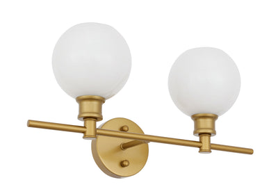 product image for Collier 2 Light Bath Sconces Living District Ld2314Bk 34 13