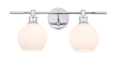 product image for Collier 2 Light Bath Sconces Living District Ld2314Bk 66 75