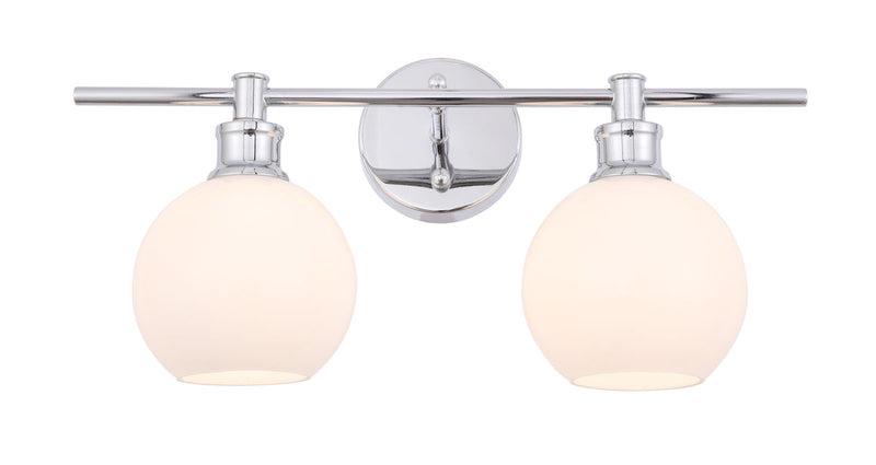 media image for Collier 2 Light Bath Sconces Living District Ld2314Bk 66 215