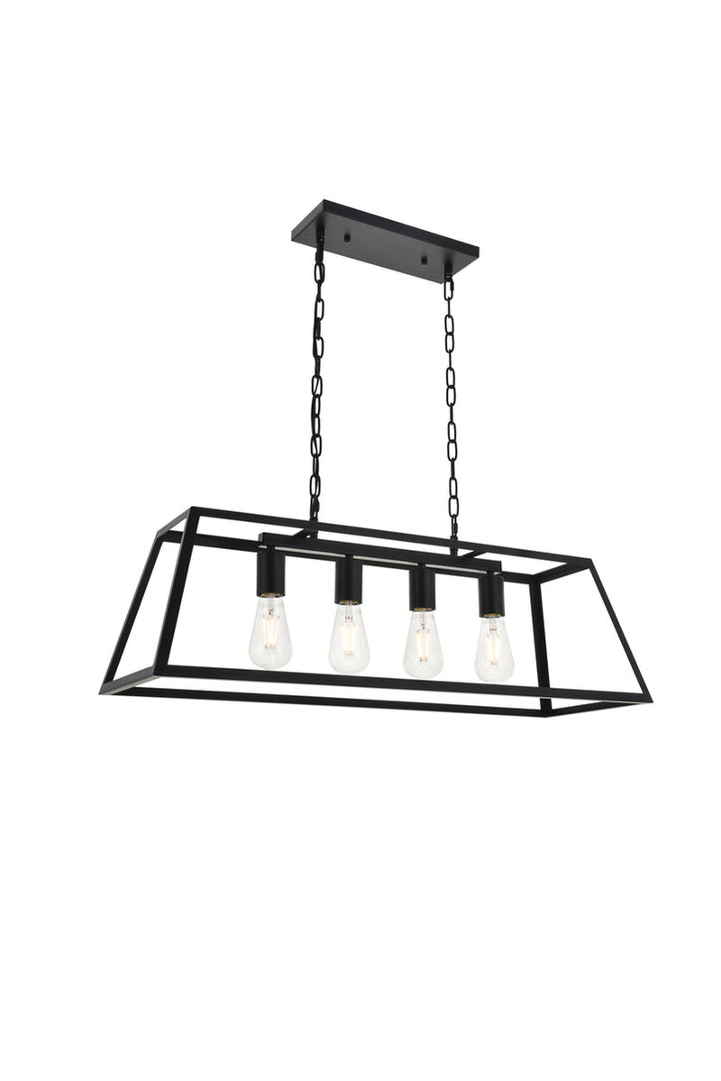 media image for Resolute 4 Light Pendant Living District Ld4061D32Bk 16 236