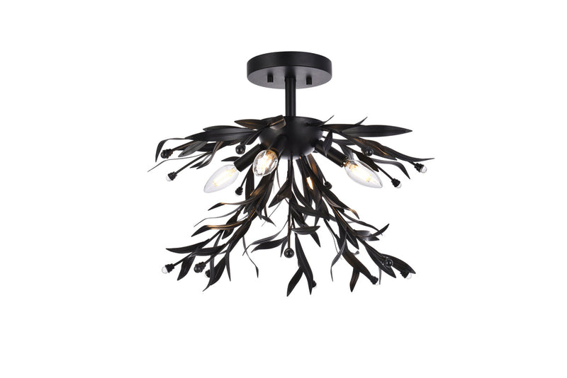 media image for Priscilla 4 Light Flush Mount Living District Ld810F19Bk 1 296