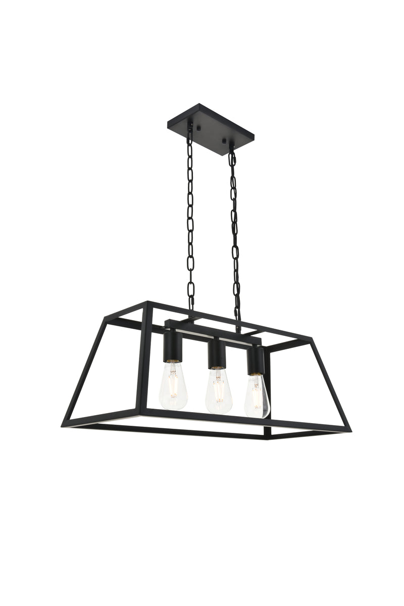 media image for Resolute 3 Light Pendant Living District Ld4061D25Bk 13 246