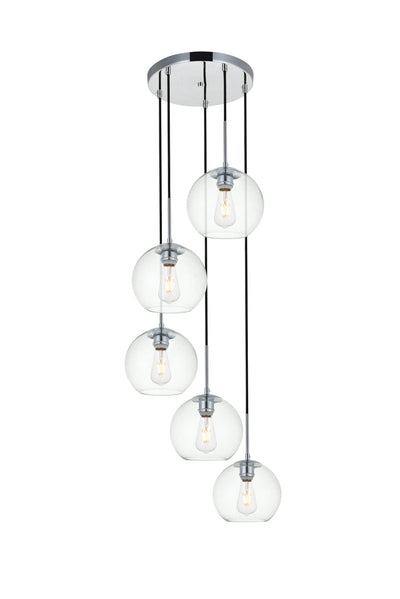 product image for Baxter 5 Light Pendant Living District Ld2226Bk 3 53