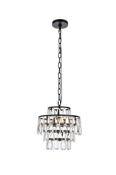 product image of Mila 3 Light Pendant Elegant Lighting 1102D12Bk 1 584